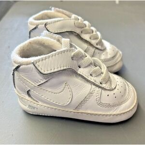 Nike Air Force 1 Crib Shoe Newborn Baby 2C White Boys Girls Infant Sneaker Shoes